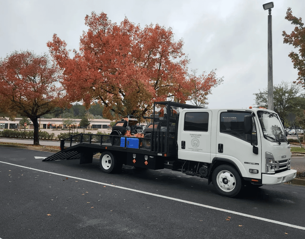 Turfscape Enterprises Florida maintenance truck and equipment ready for service
